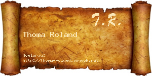 Thoma Roland névjegykártya
