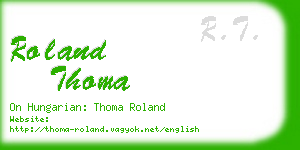 roland thoma business card